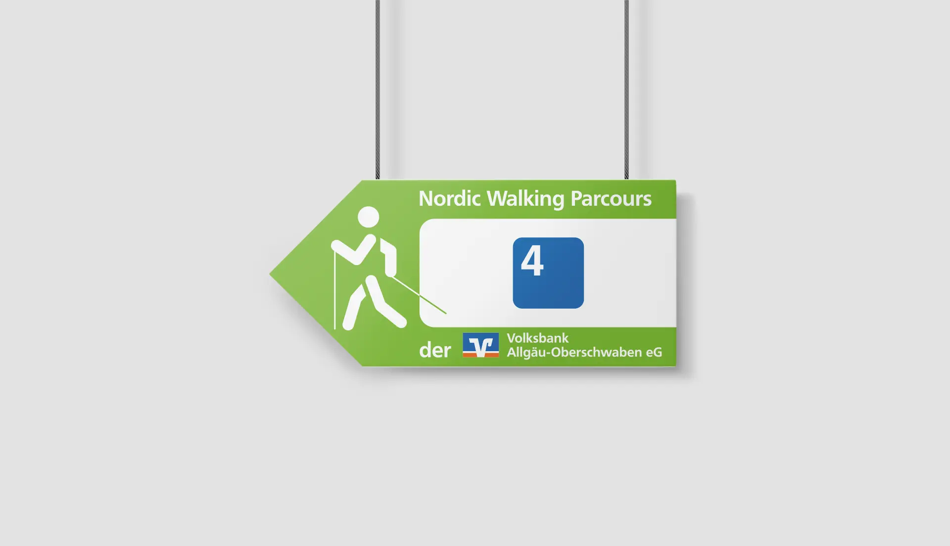 Stadt Leutkirch Schild Nordic Walking